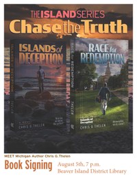Chris Thelen, author event, August 5th at 7 p.m.